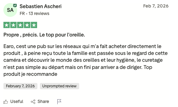 Avis Trustpilot - Sebastien Ascheri